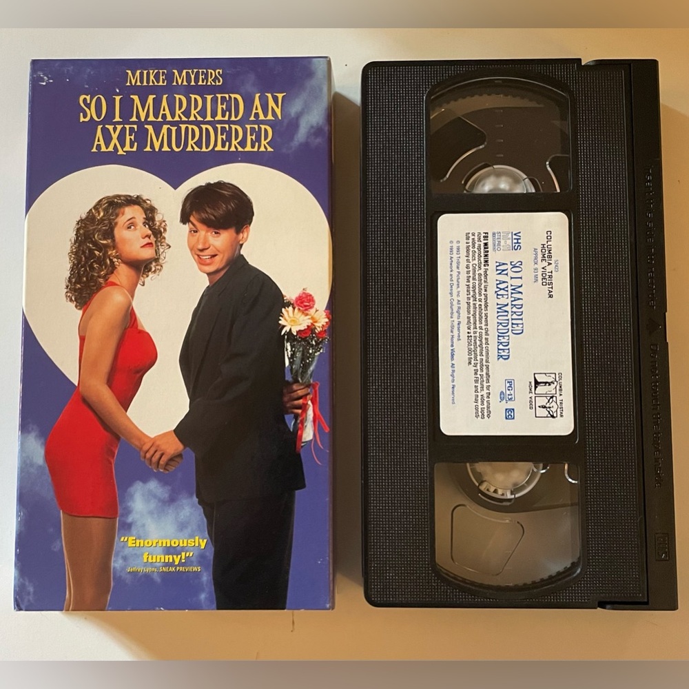 So I Married an Axe Murderer (VHS, 1994 Comedy Movie